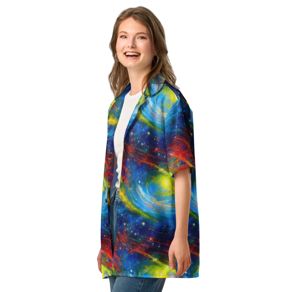 Deep-space Bloom on Button Shirt — Left Front