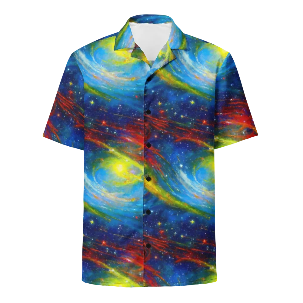 Deep-space Bloom on Button Shirt — Front
