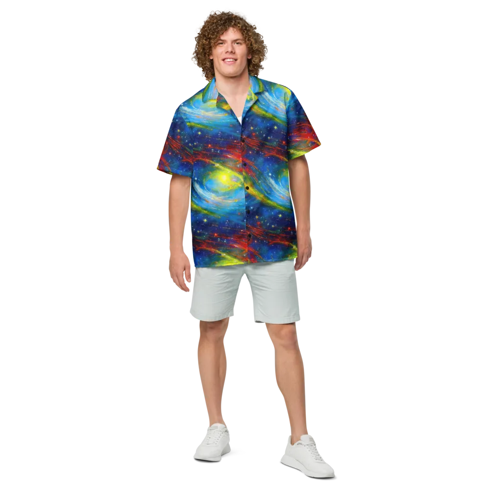 Deep-space Bloom on Button Shirt — Front