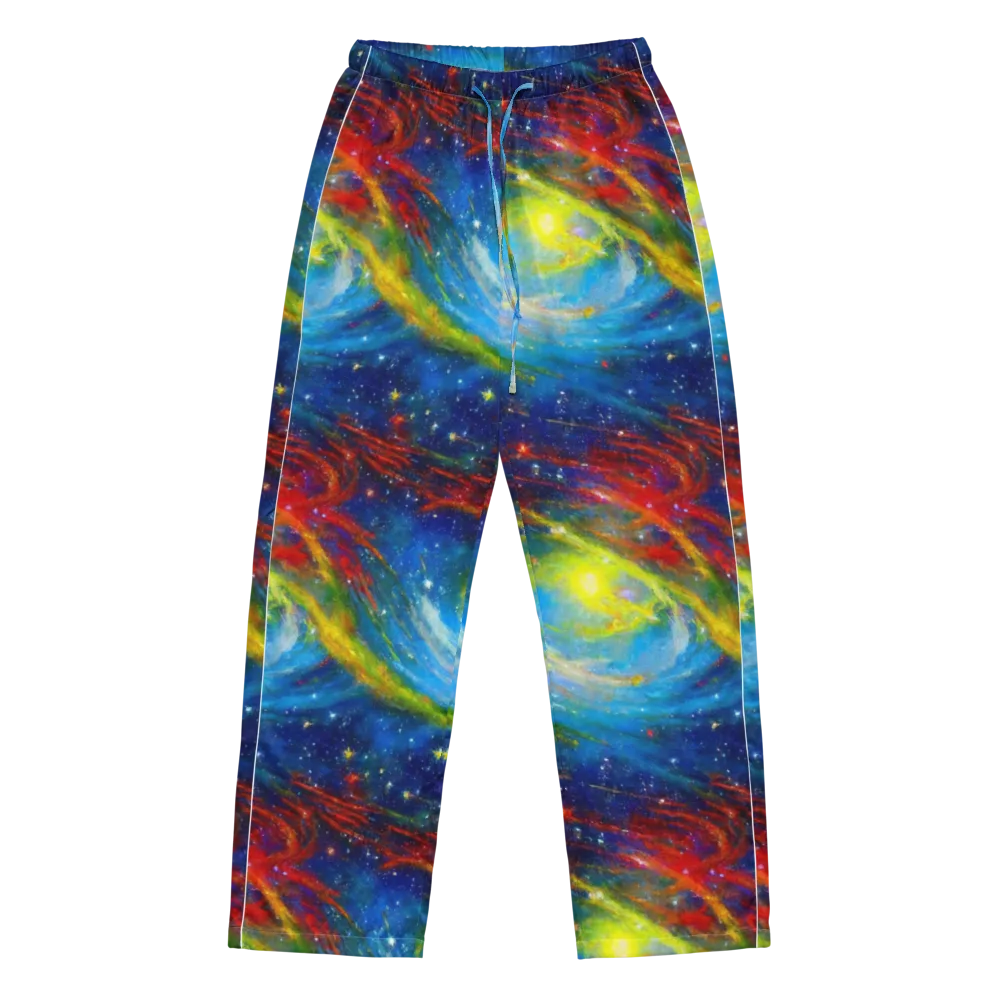 Deep-space Bloom on Women's Pajama Pants — Front