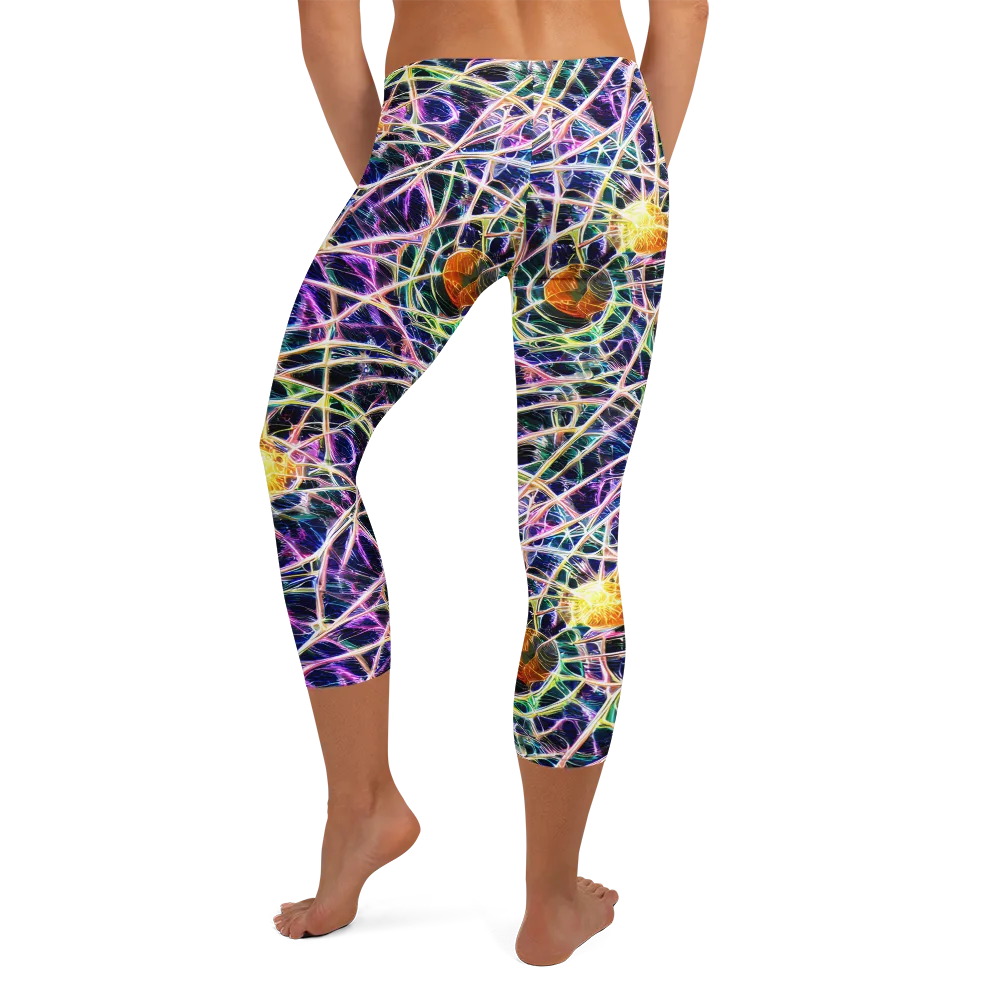 Wölfli Web on Capri Leggings — Back