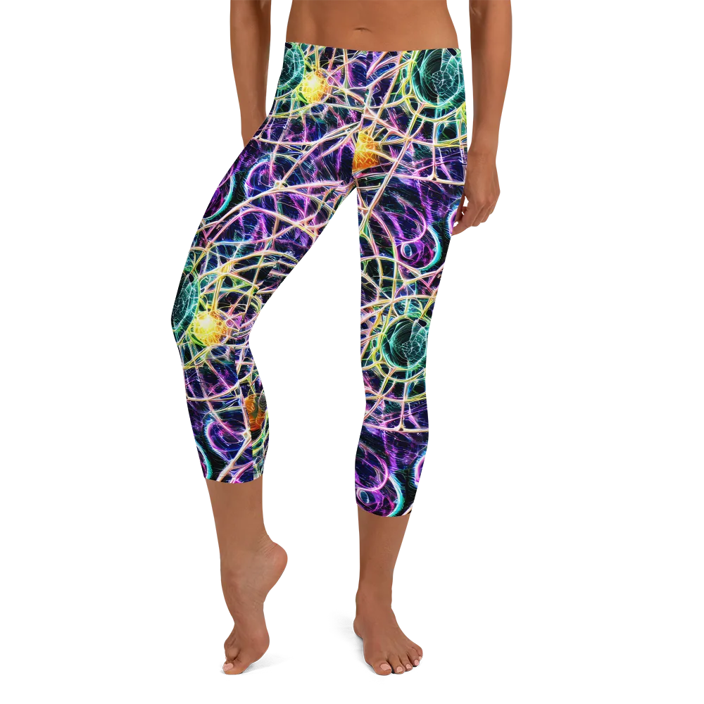 Wölfli Web on Capri Leggings — Front