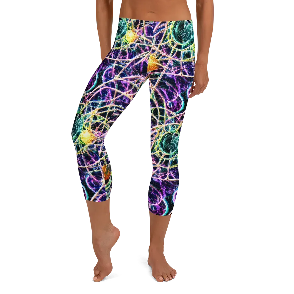 Wölfli Web on Capri Leggings — Front