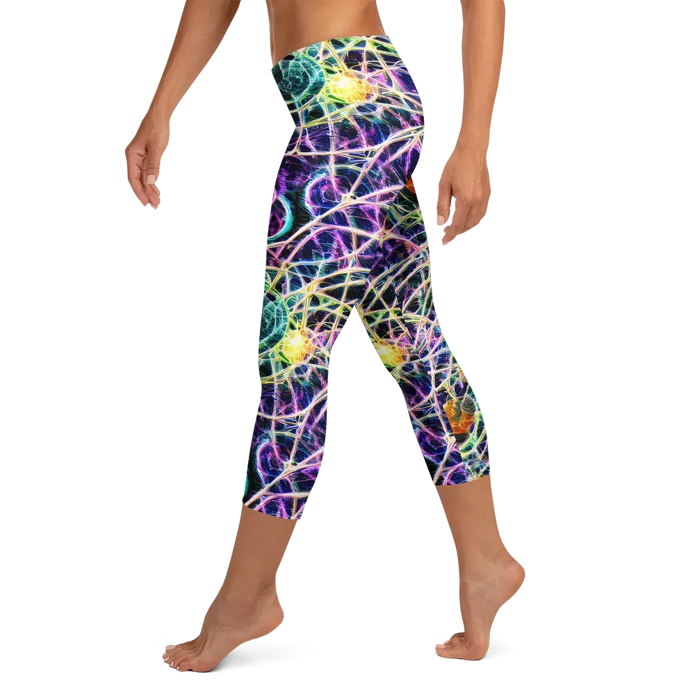 Wölfli Web on Capri Leggings — Left