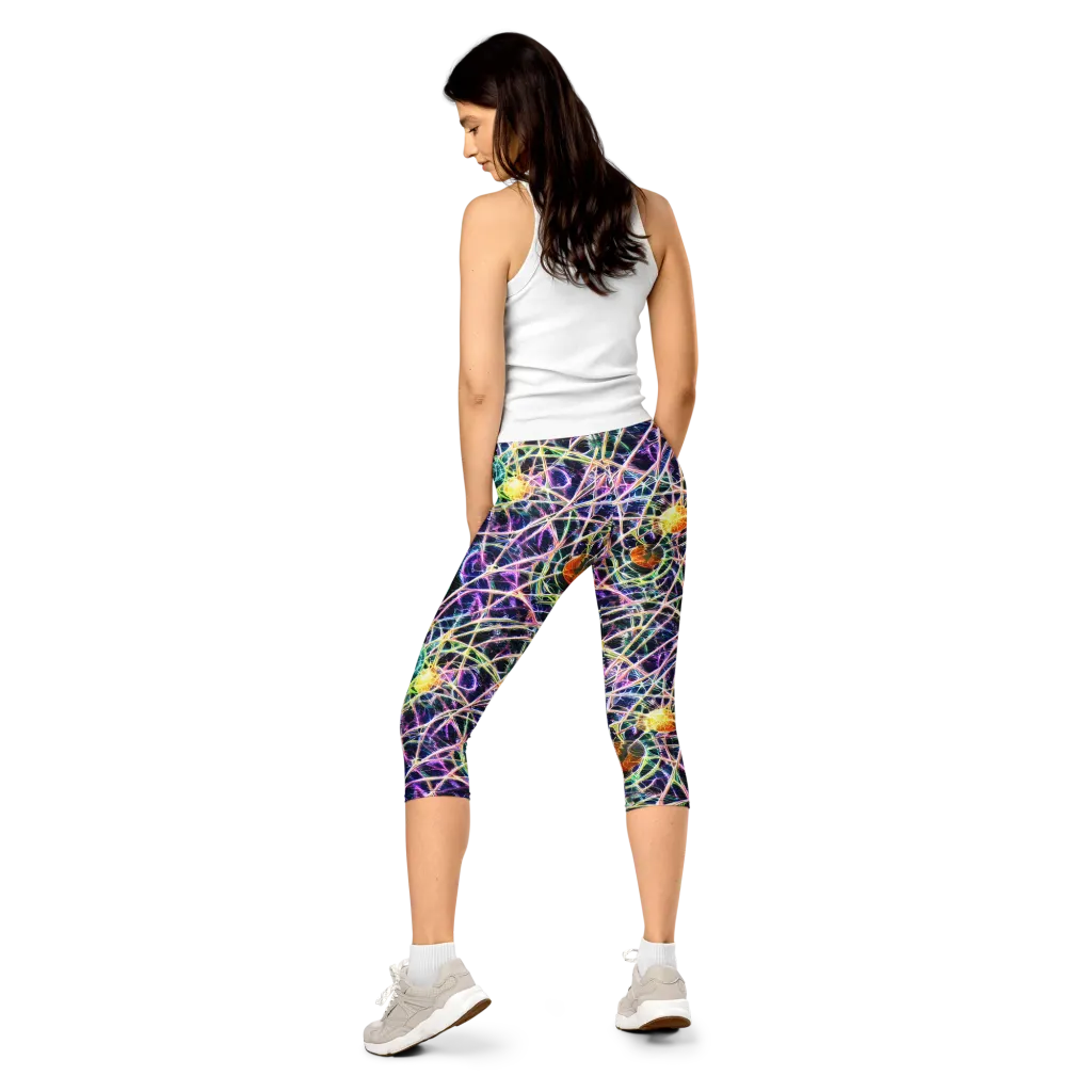 Wölfli Web on Capri Leggings — Back