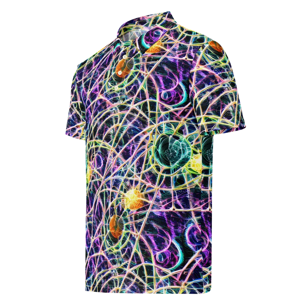 Wölfli Web on Men's Slim Fit Polo Shirt — Left Front