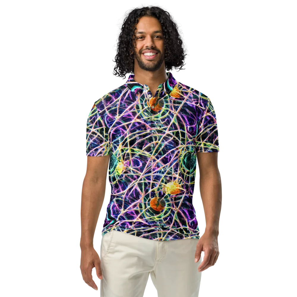 Wölfli Web on Men's Slim Fit Polo Shirt — Front