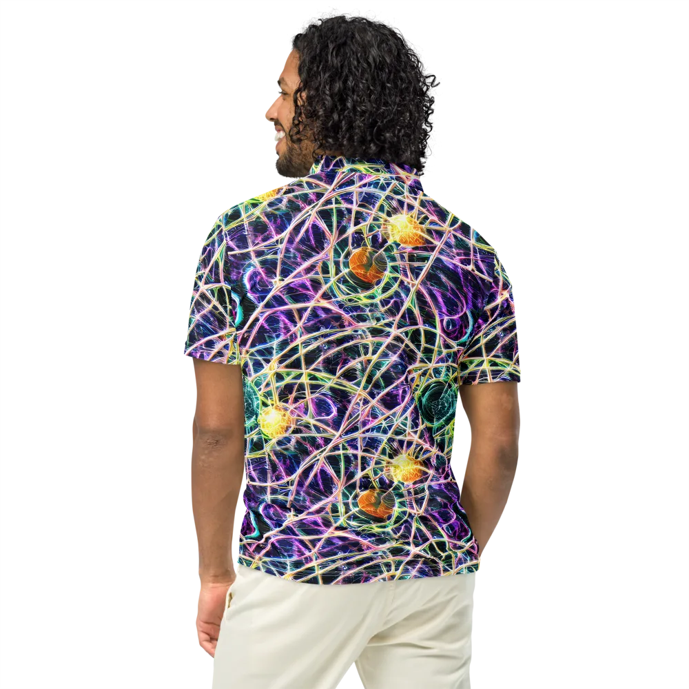 Wölfli Web on Men's Slim Fit Polo Shirt — Back