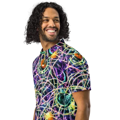 Wölfli Web on a Men's Slim Fit Polo Shirt