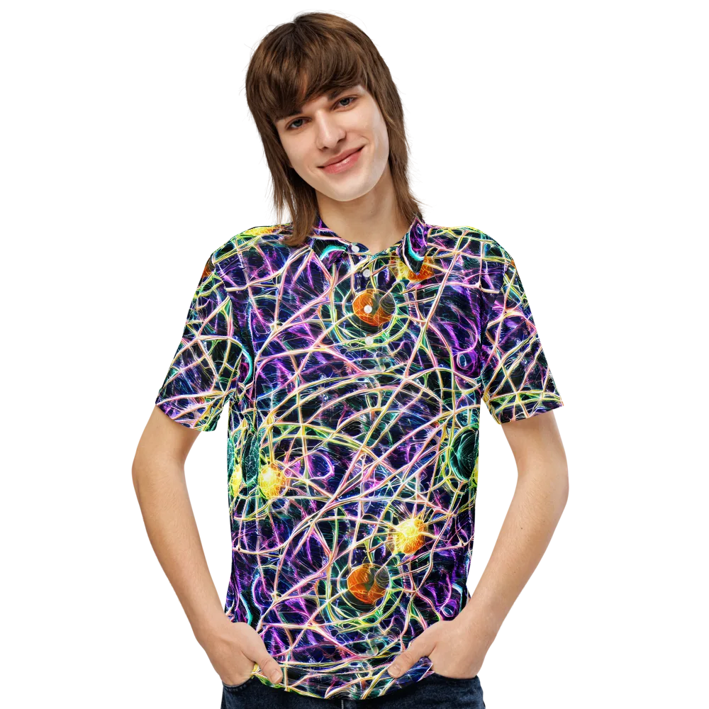 Wölfli Web on Men's Slim Fit Polo Shirt — Front
