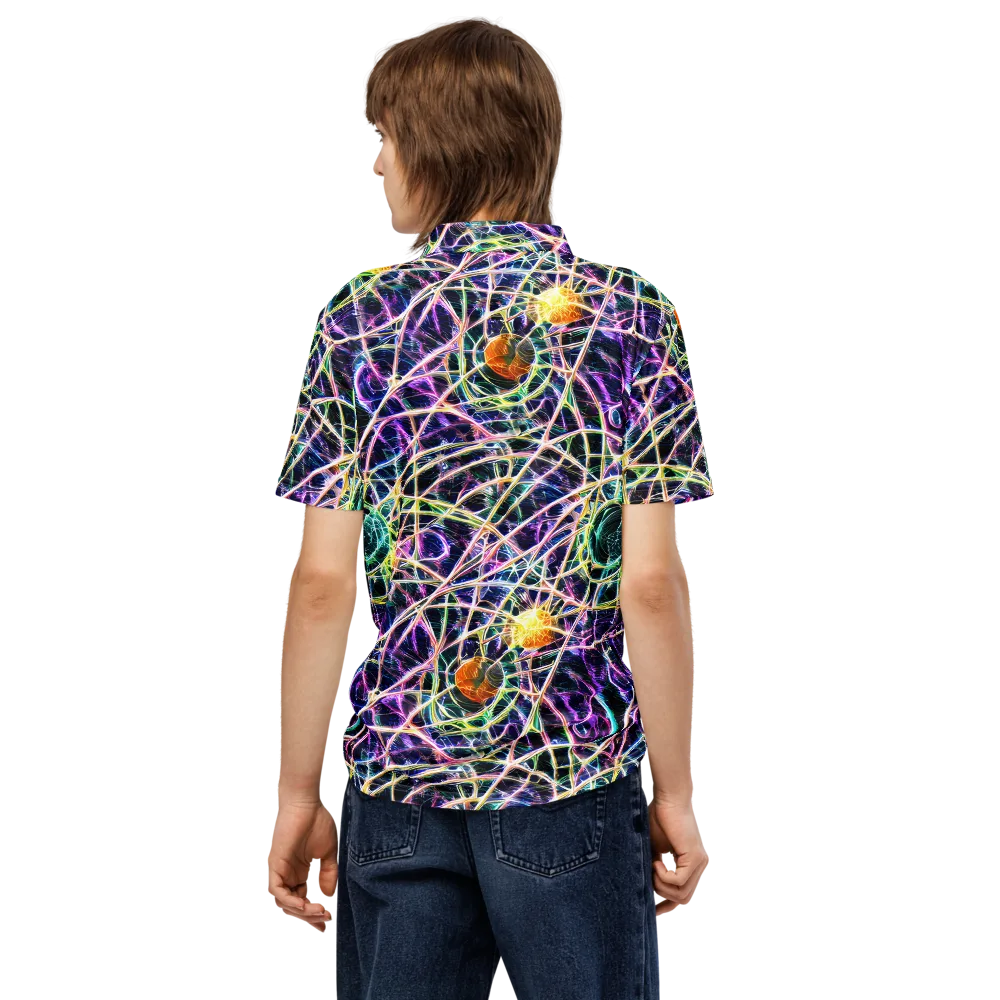 Wölfli Web on Men's Slim Fit Polo Shirt — Back