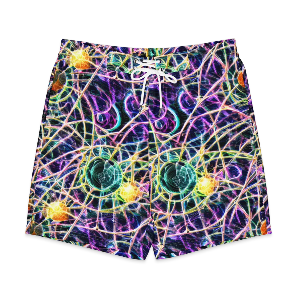 Wölfli Web on Men's Board Shorts — Front