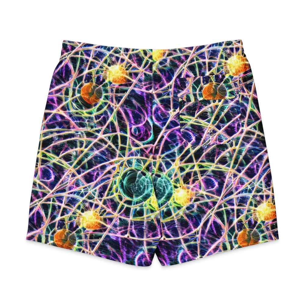 Wölfli Web on Men's Board Shorts — Back