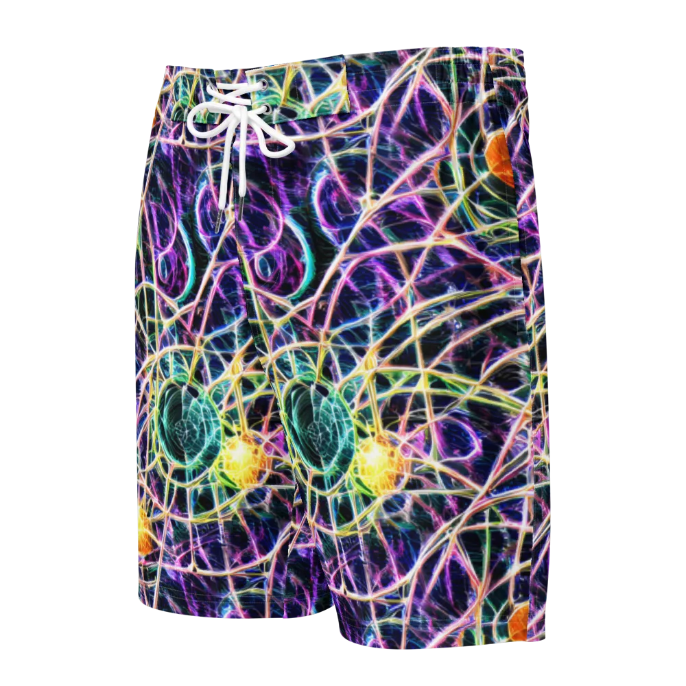 Wölfli Web on Men's Board Shorts — Front