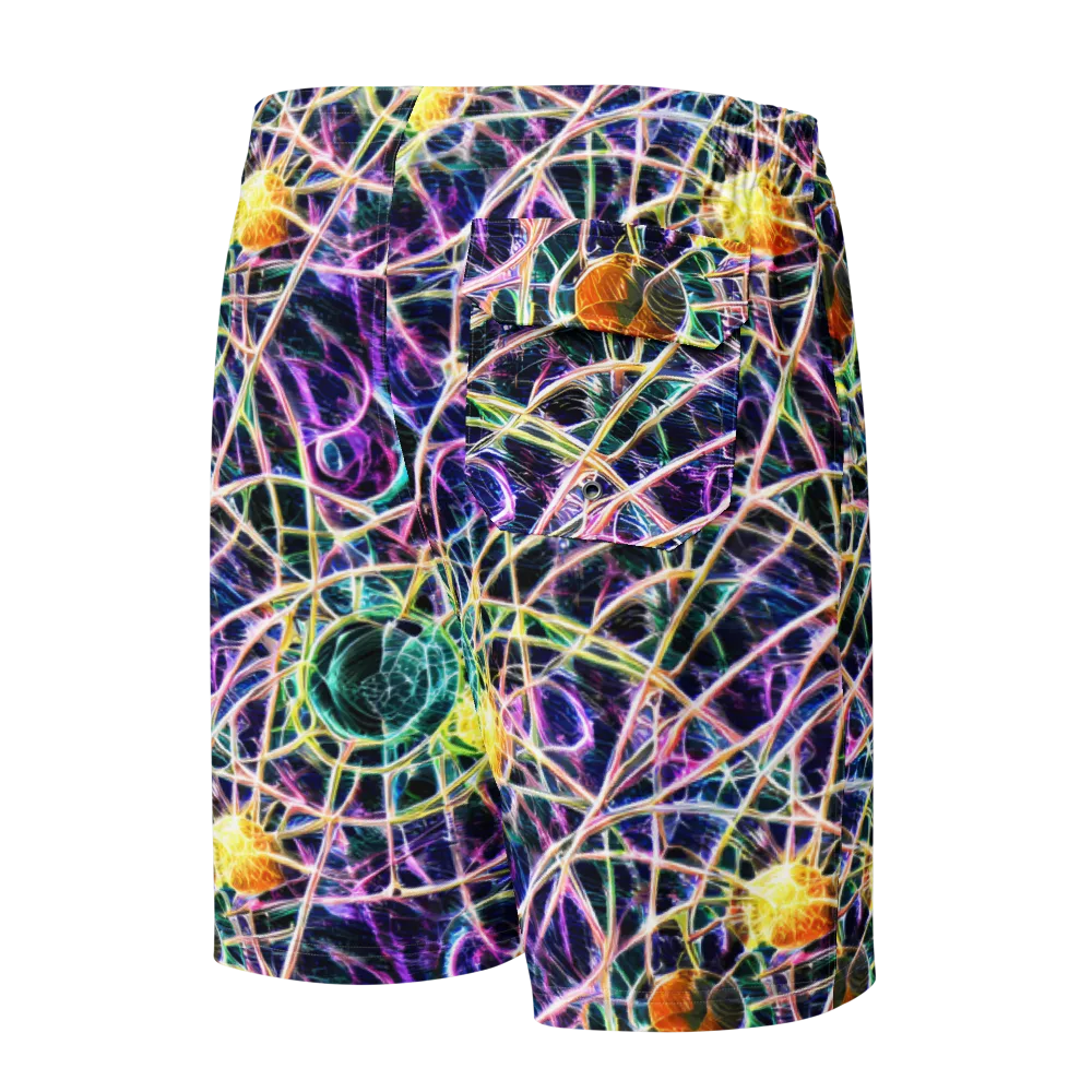 Wölfli Web on Men's Board Shorts — Back