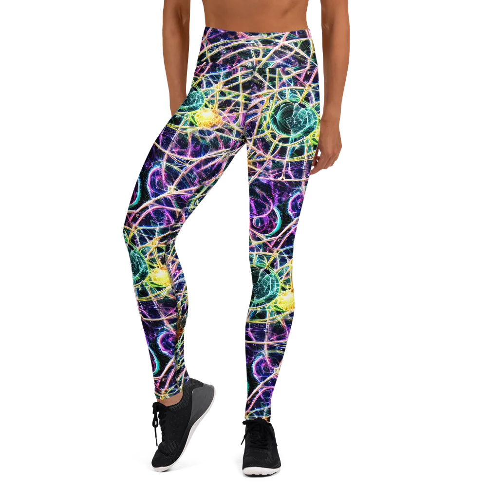 Wölfli Web on Yoga Leggings — Front