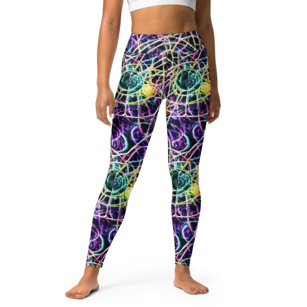 Wölfli Web on Yoga Leggings — Front