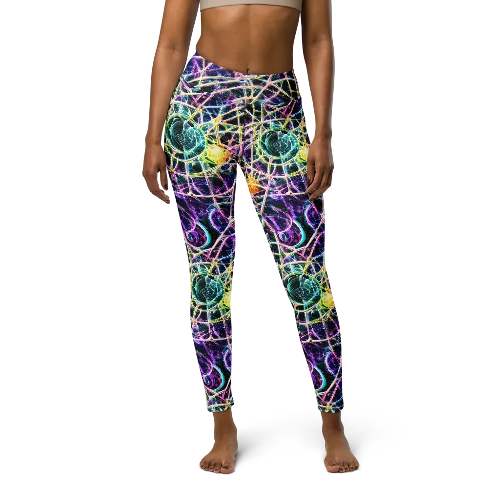 Wölfli Web on Yoga Leggings — Front