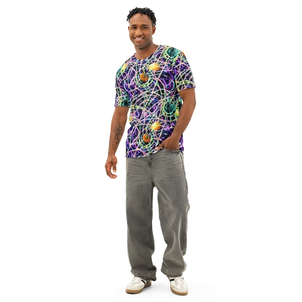 Wölfli Web on Men's Cotton Crew Neck T-Shirt — Front