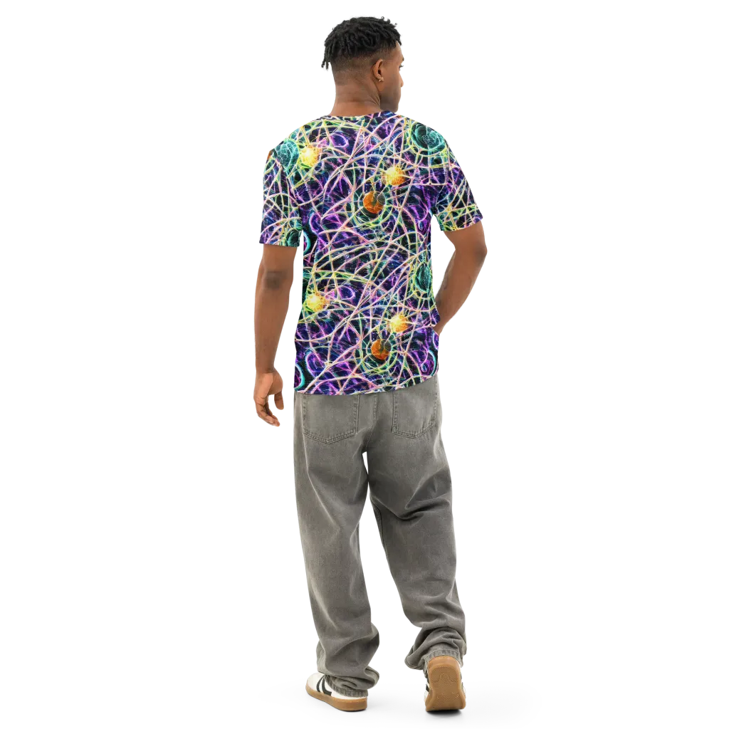 Wölfli Web on Men's Cotton Crew Neck T-Shirt — Back