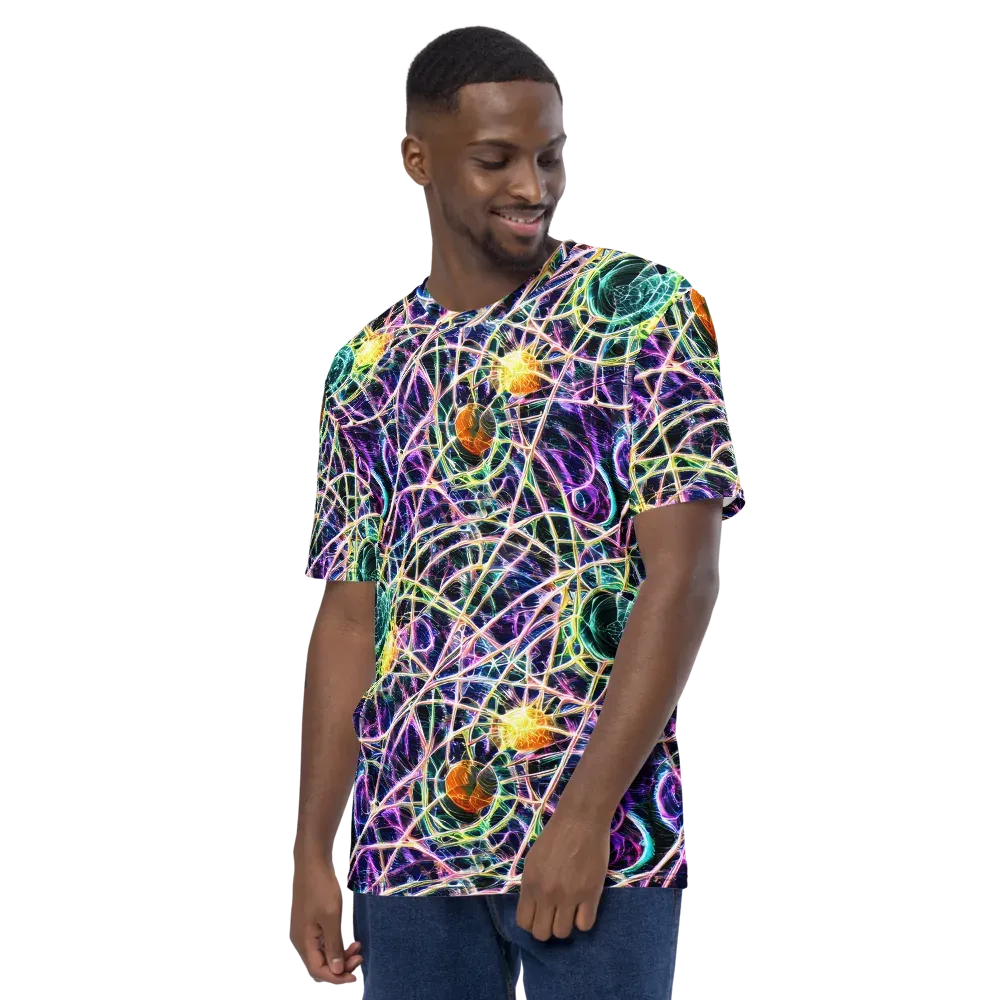 Wölfli Web on Men's Crew Neck T-Shirt — Left