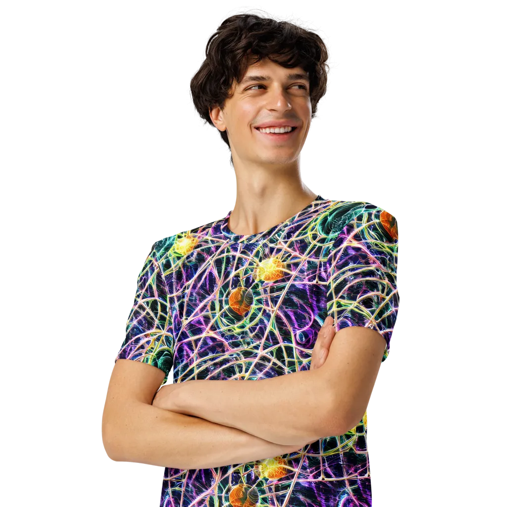 Wölfli Web on Men's Crew Neck T-Shirt — Left Front