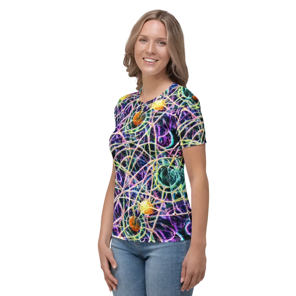 Wölfli Web on Women's Crew Neck T-Shirt — Left