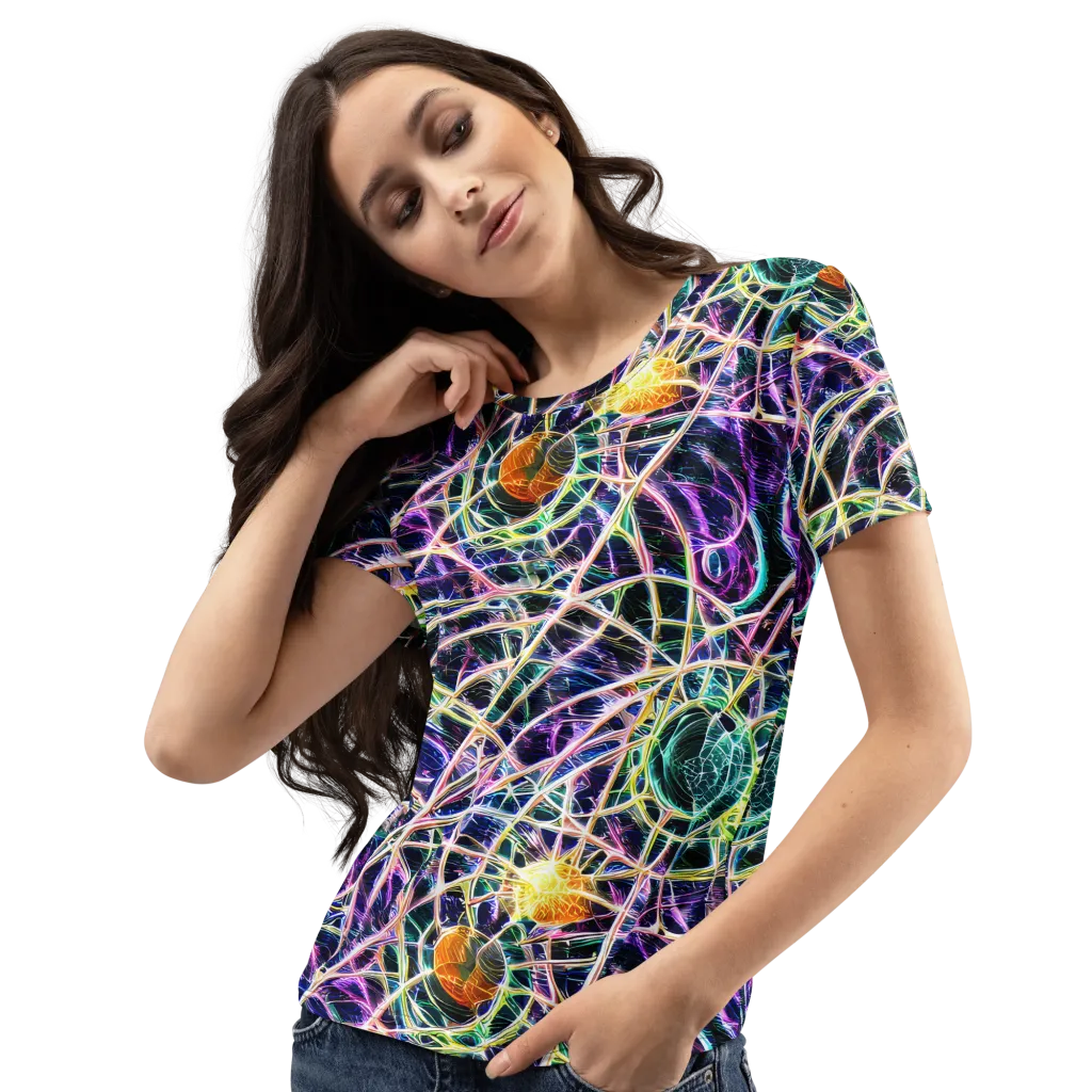Wölfli Web on Women's Crew Neck T-Shirt — Left Front
