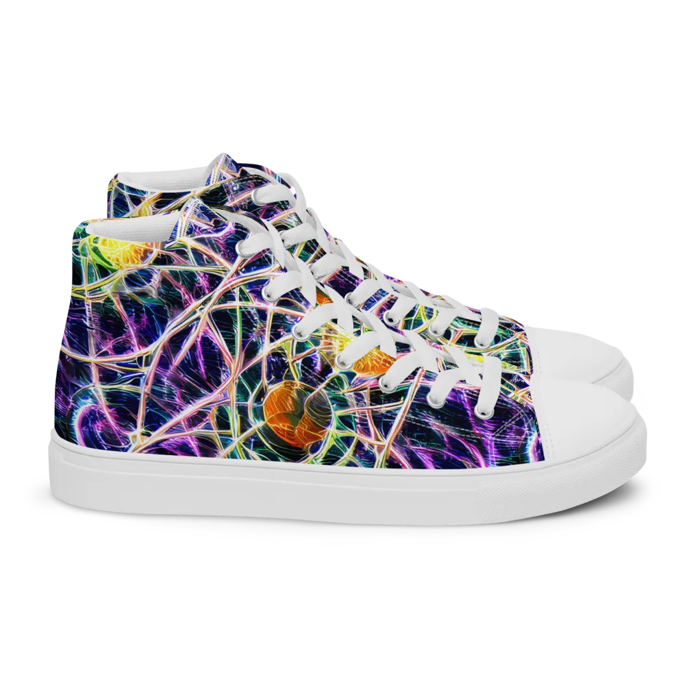 Wölfli Web on Women's High Top Canvas Shoes — Right