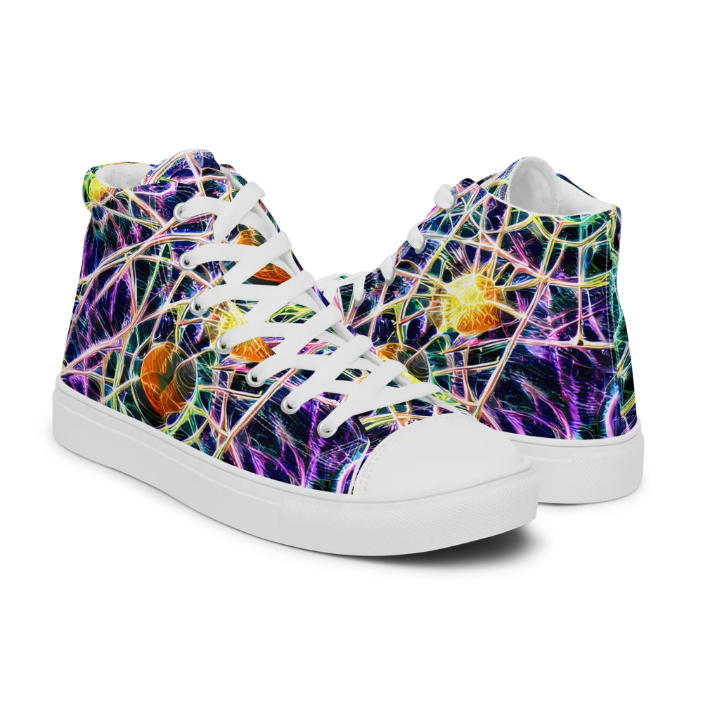 Wölfli Web on Women's High Top Canvas Shoes — Right