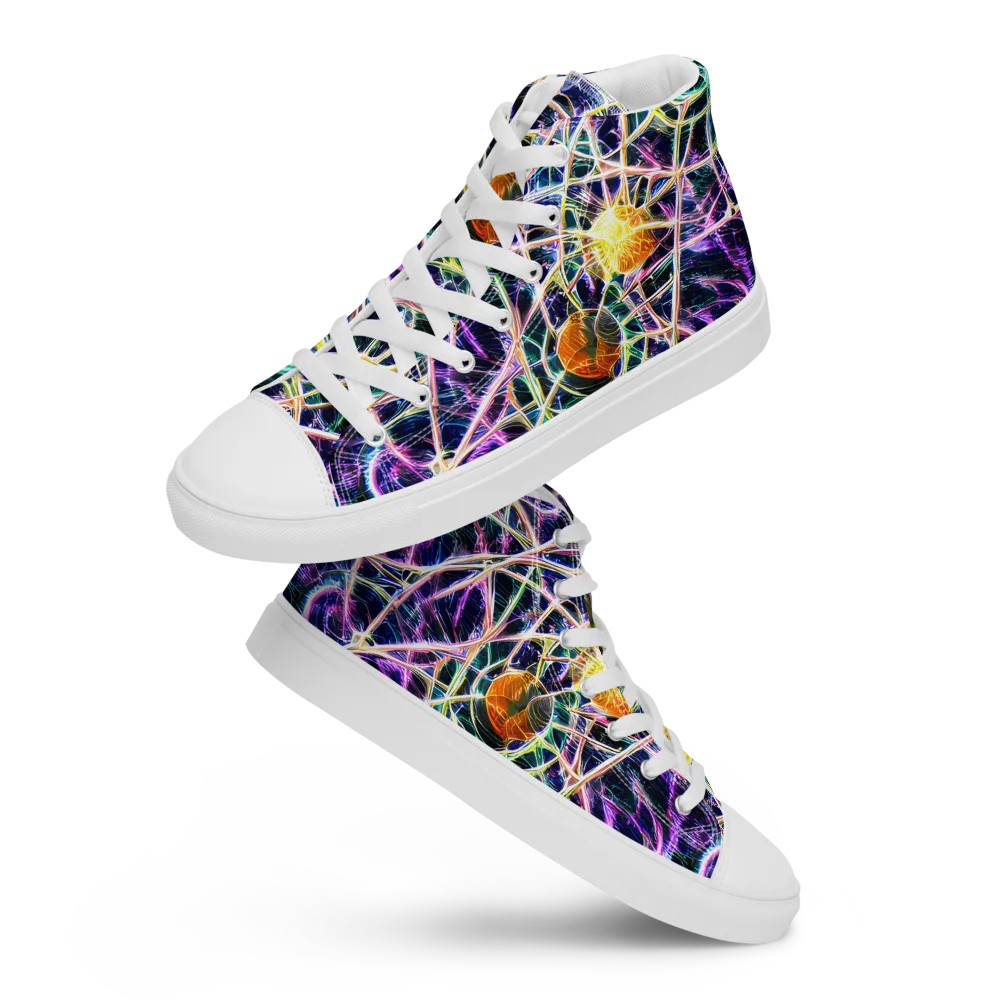 Wölfli Web on Women's High Top Canvas Shoes — Front