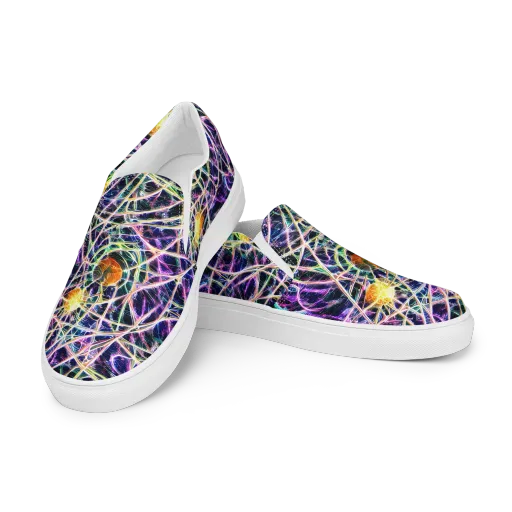 Wölfli Web on a Men's Slip-On Canvas Shoes