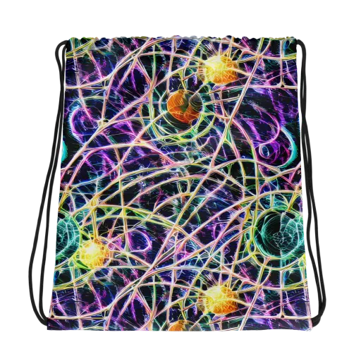 Wölfli Web on a Drawstring Bag