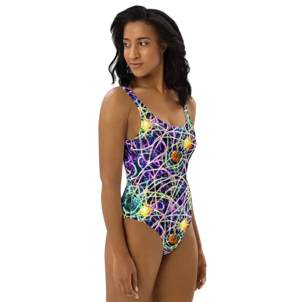 Wölfli Web on One-Piece Swimsuit — Right