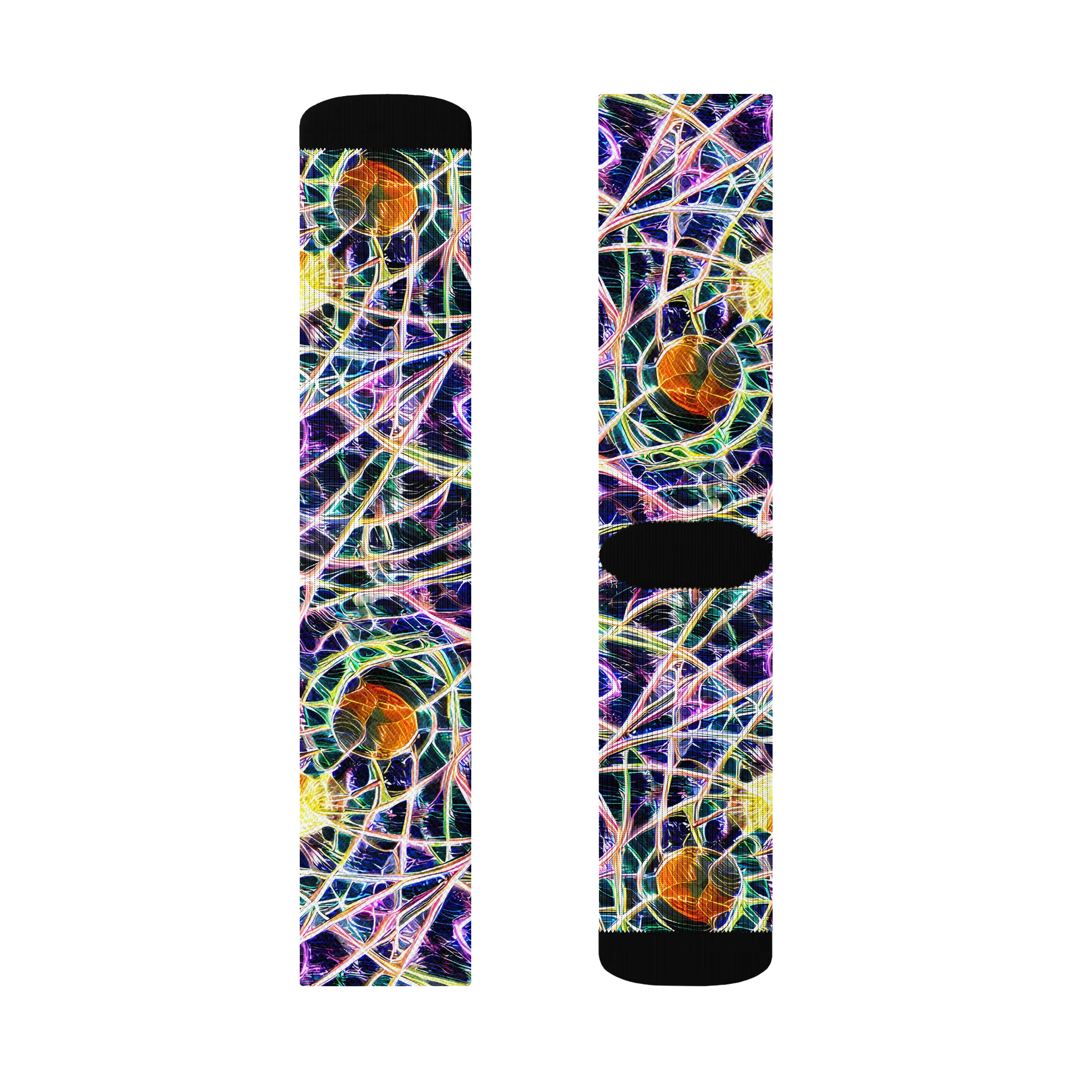 Wölfli Web on Socks — Left Sock