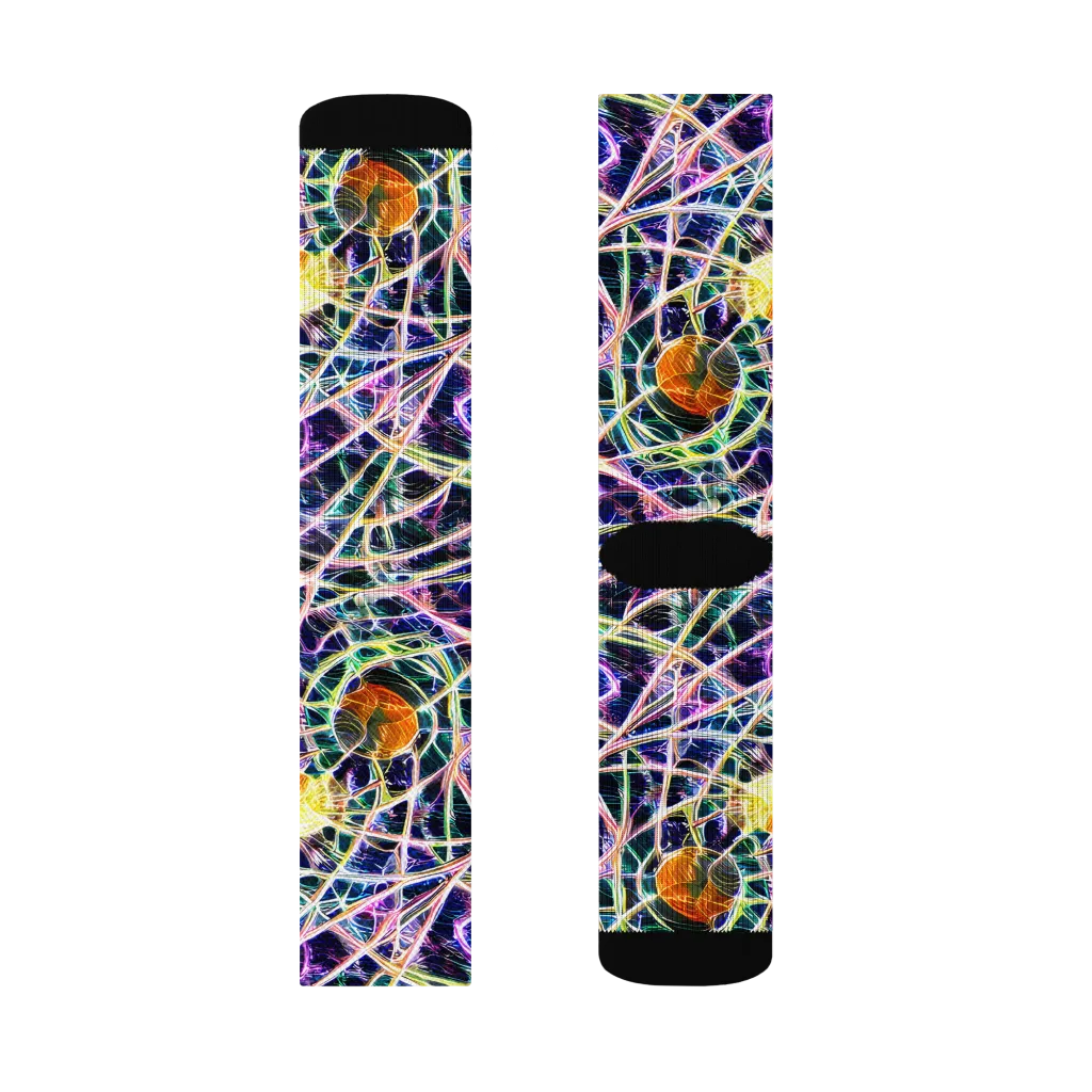 Wölfli Web on Socks — Right Sock