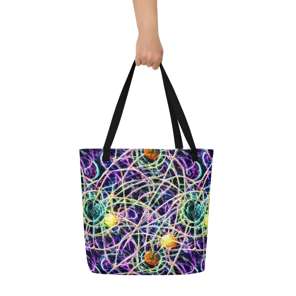 Wölfli Web on Large Tote Bag W/ Pocket — Front