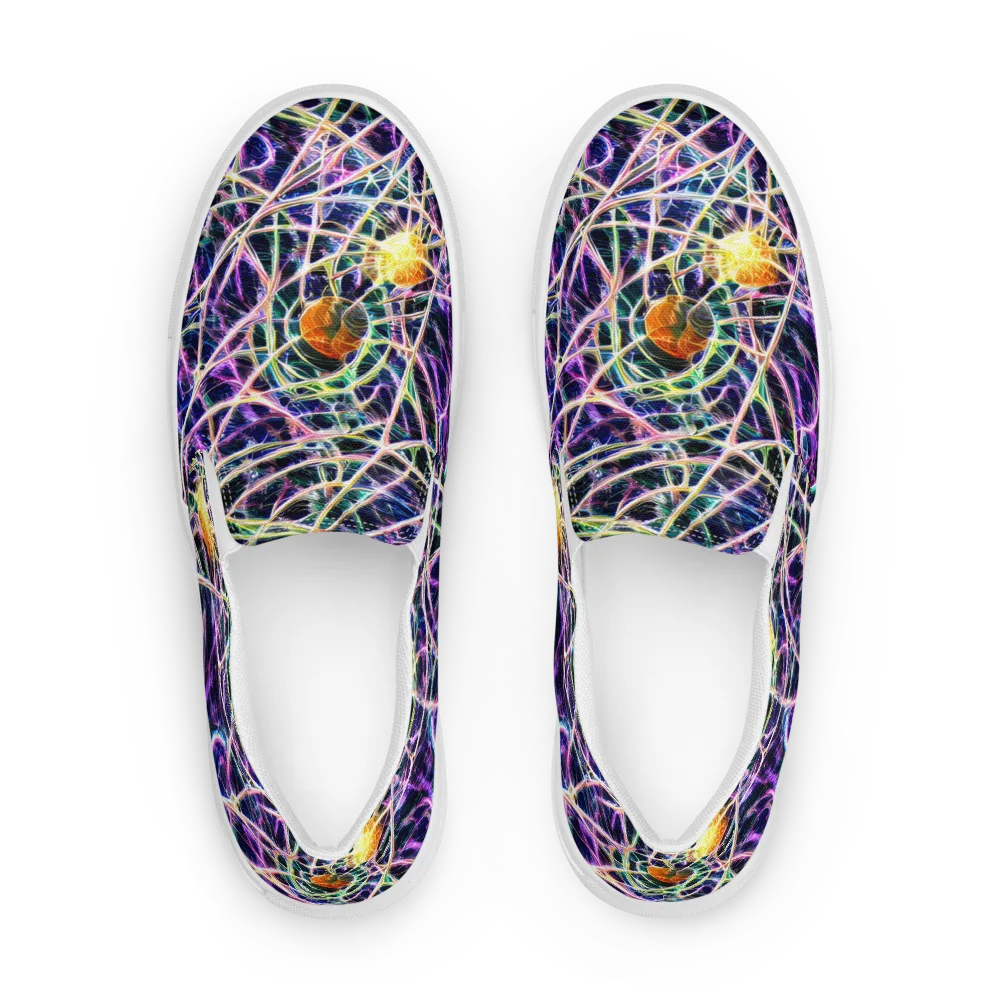 Wölfli Web on Women's Slip-On Canvas Shoes — Front