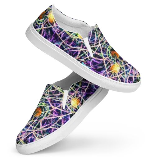 Wölfli Web on a Women's Slip-On Canvas Shoes