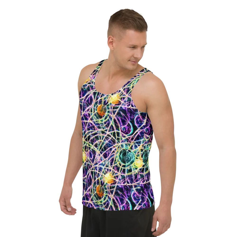 Wölfli Web on Men's Tank Top — Left Front