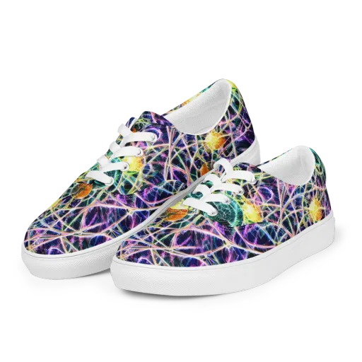 Wölfli Web on a Men's Lace-Up Canvas Shoes
