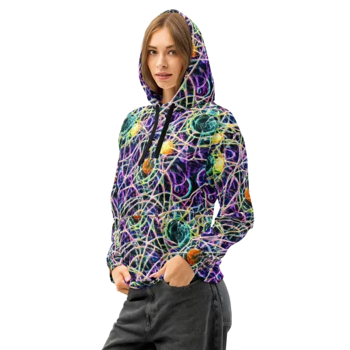 Wölfli Web on a Cotton Hoodie
