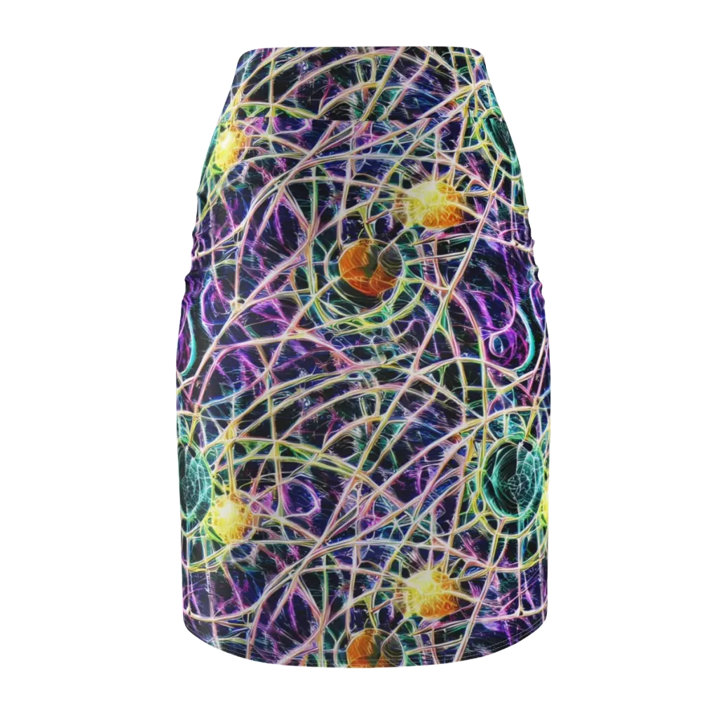 Wölfli Web on Pencil Skirt — Back