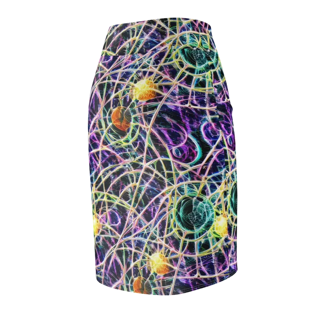 Wölfli Web on Pencil Skirt — Back Side
