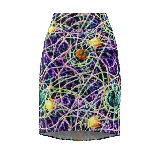 Wölfli Web on a Pencil Skirt