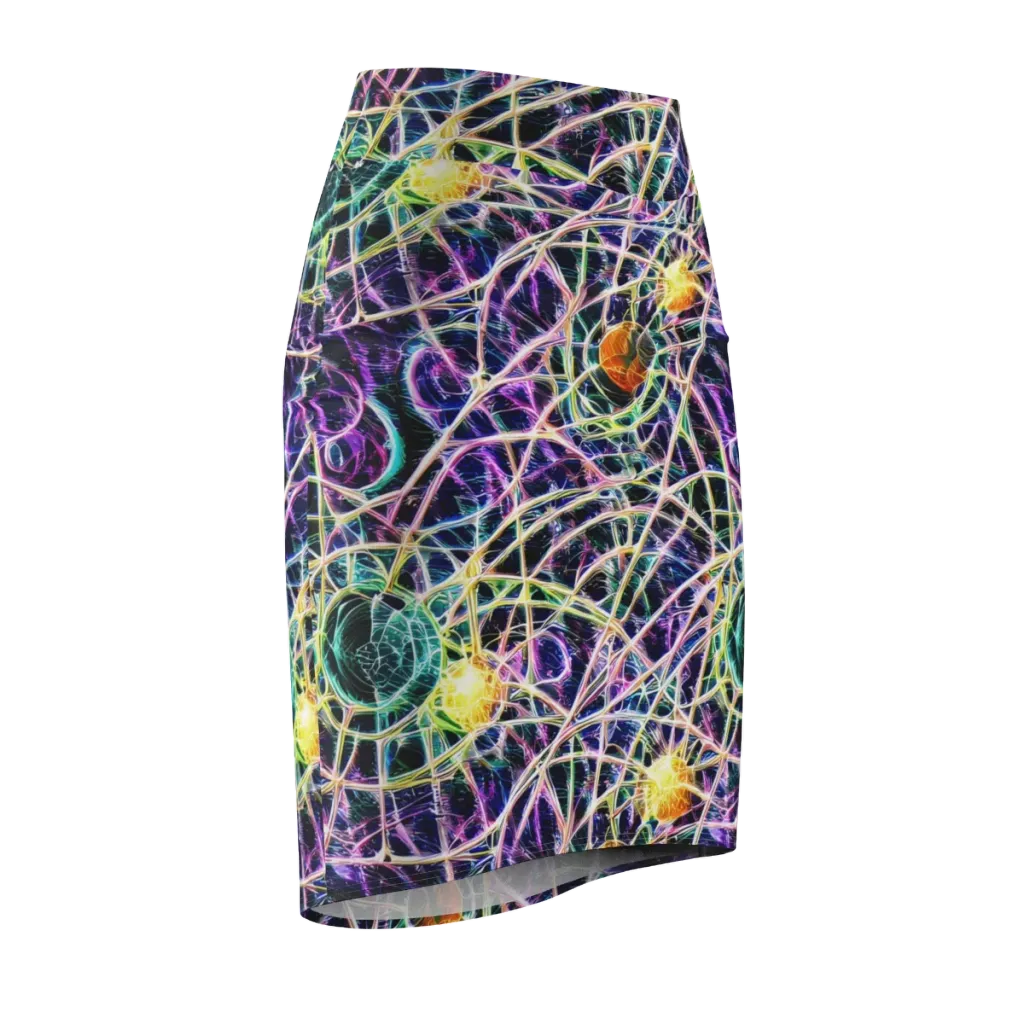 Wölfli Web on Pencil Skirt — Front Side