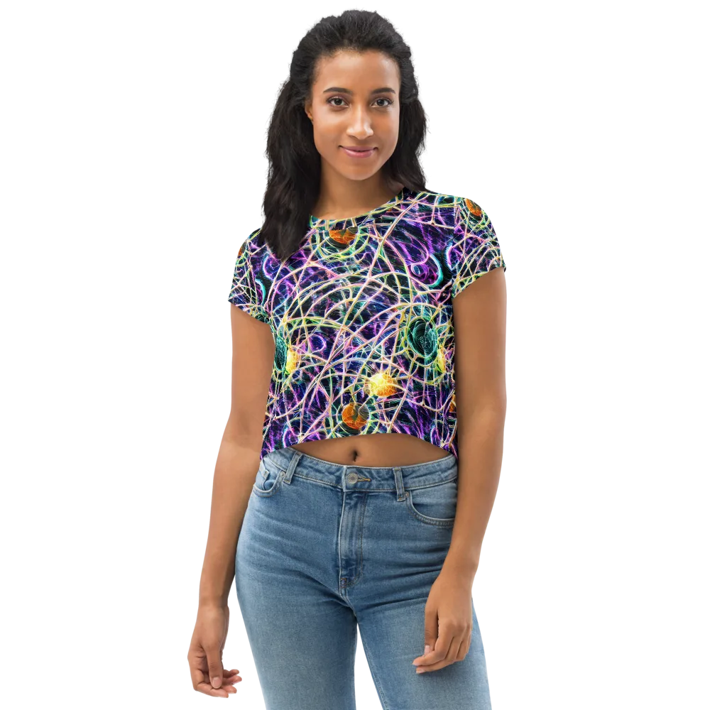 Wölfli Web on Crop Tee — Front