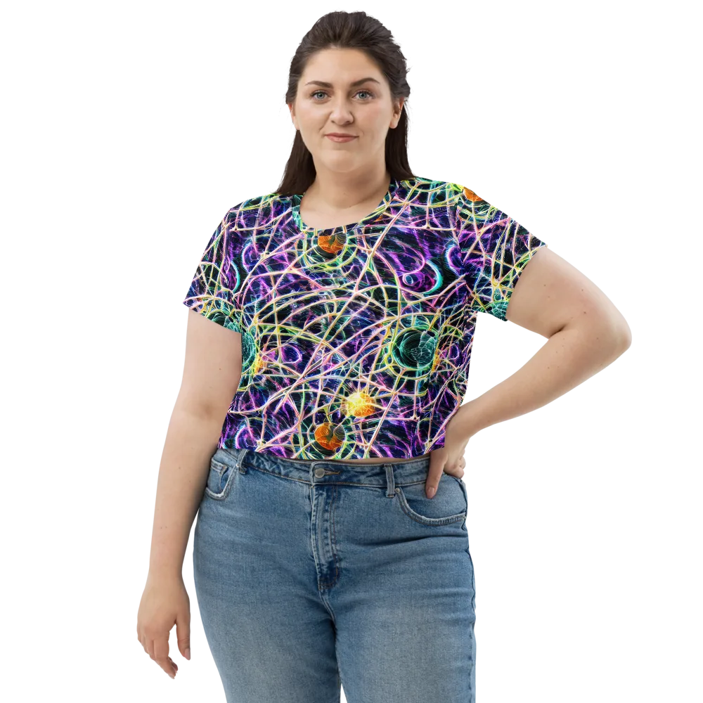 Wölfli Web on Crop Tee — Front