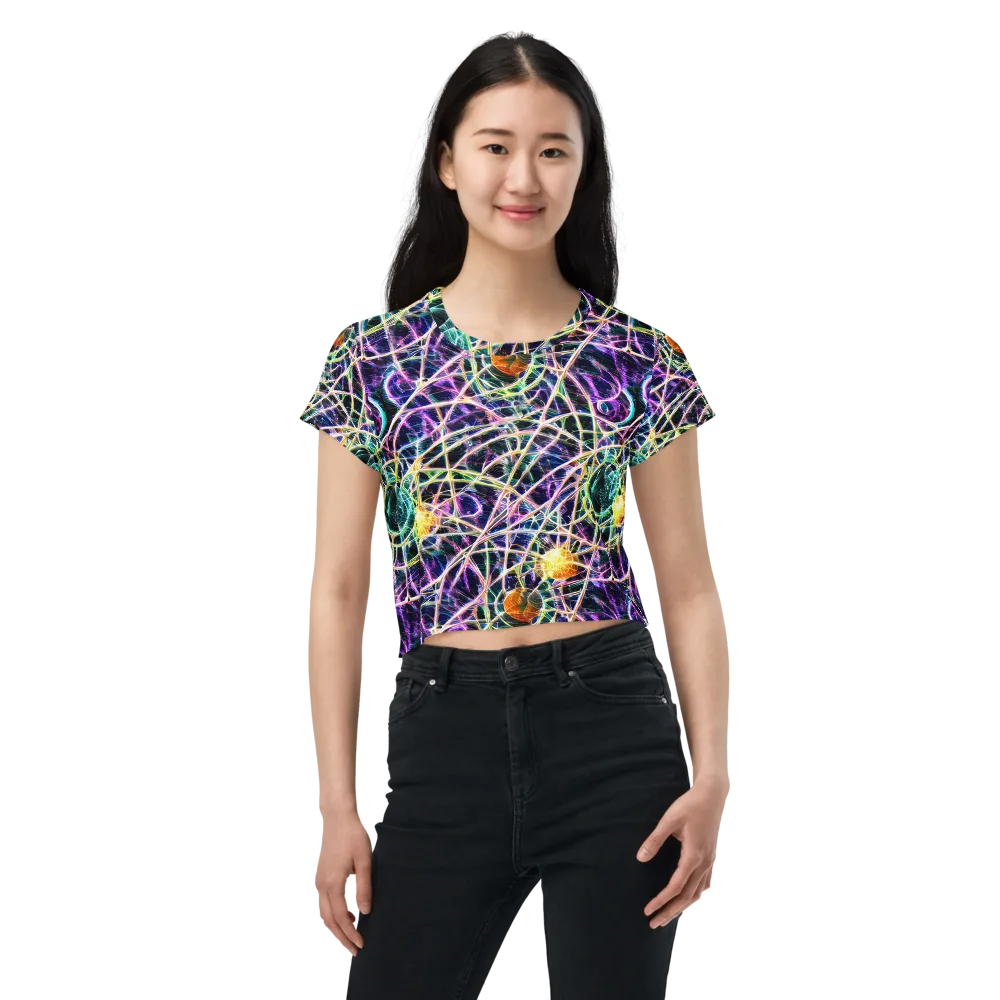 Wölfli Web on Crop Tee — Front