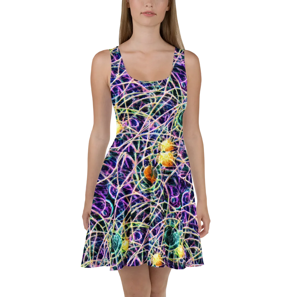 Wölfli Web on Skater Dress — Front